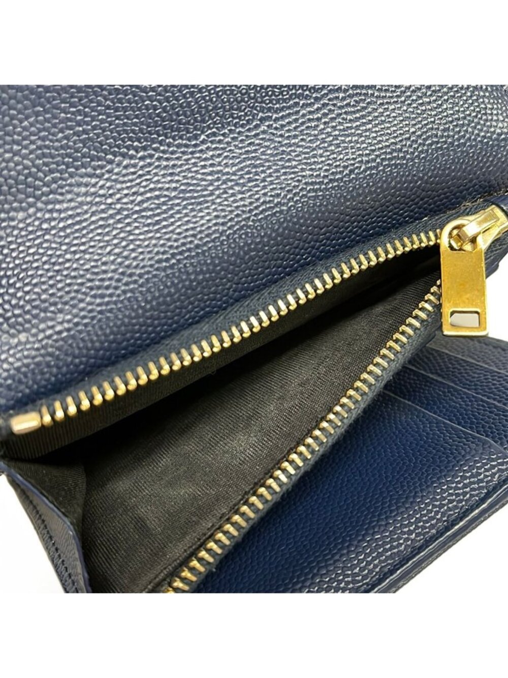Saint Laurent Paris Navy Leather Wallet - Picture 4 of 9